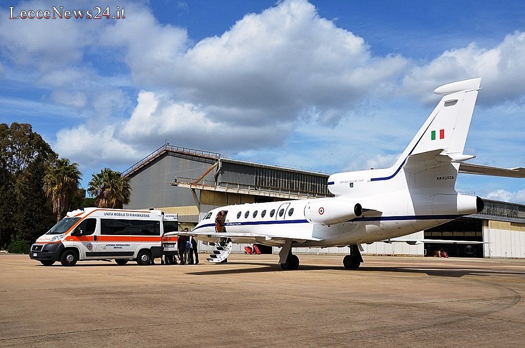 Da Brindisi a Bologna con i mezzi dell'Aeronautica Militare, trapianto