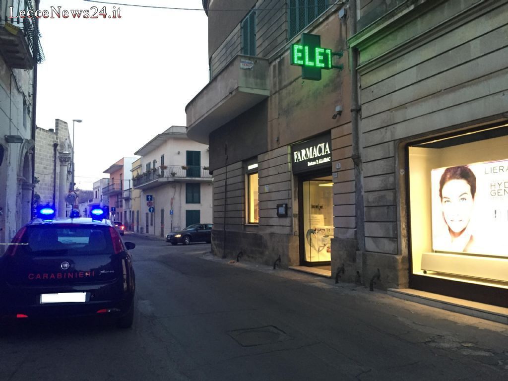 Nuova rapina a Lequile ai danni della farmacia di via Trieste