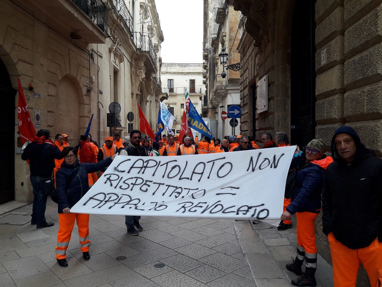 I lavoratori in corteo
