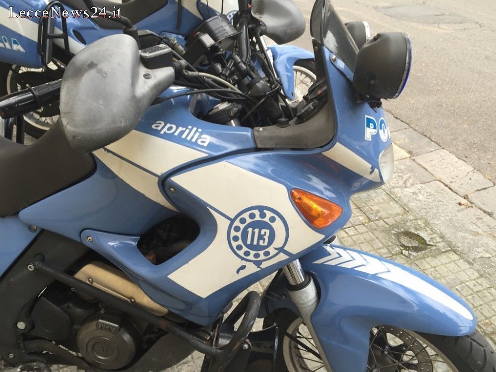 Moto in dotazione alla Polizia di Lecce