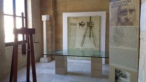 Uno dei prototipi progettati da Leonardo in mostra