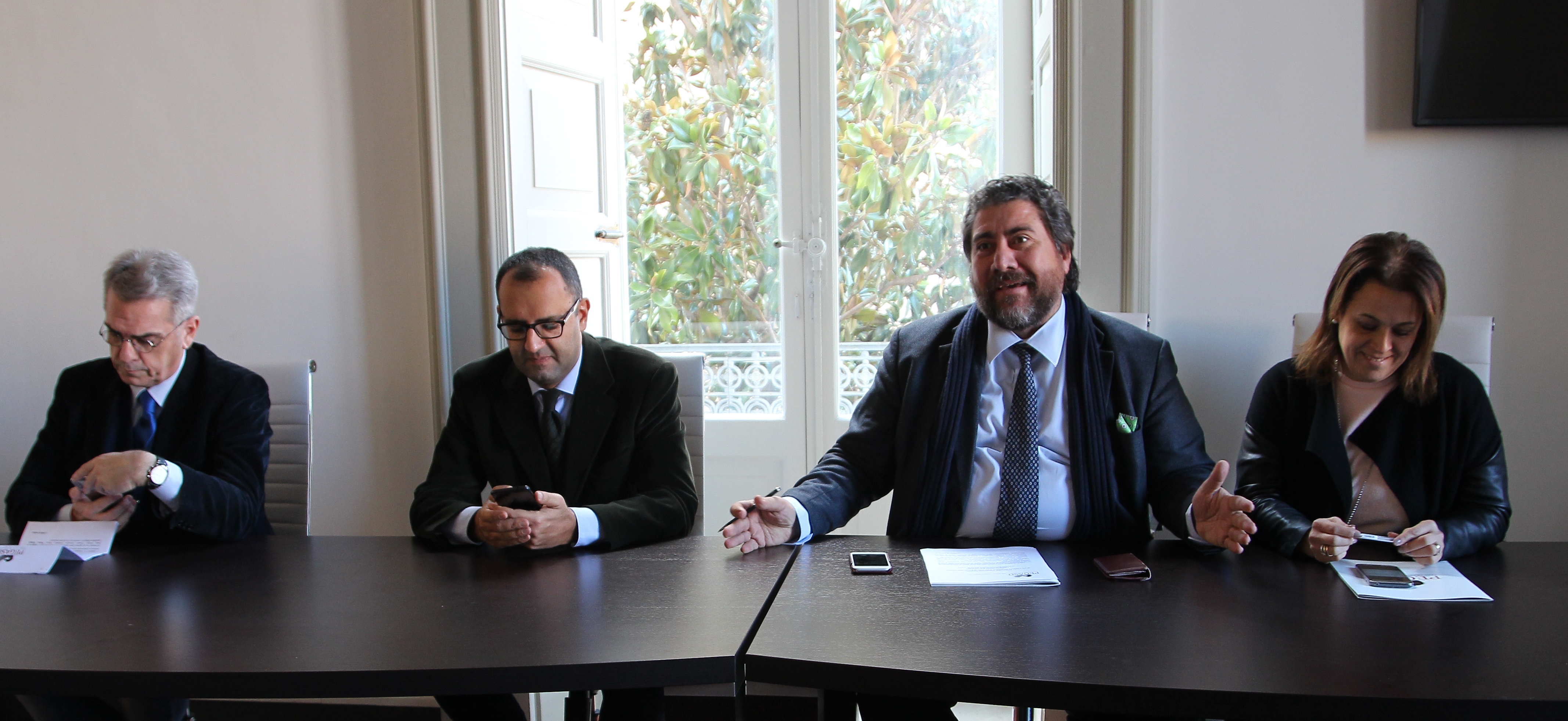 Un momento della conferenza stampa