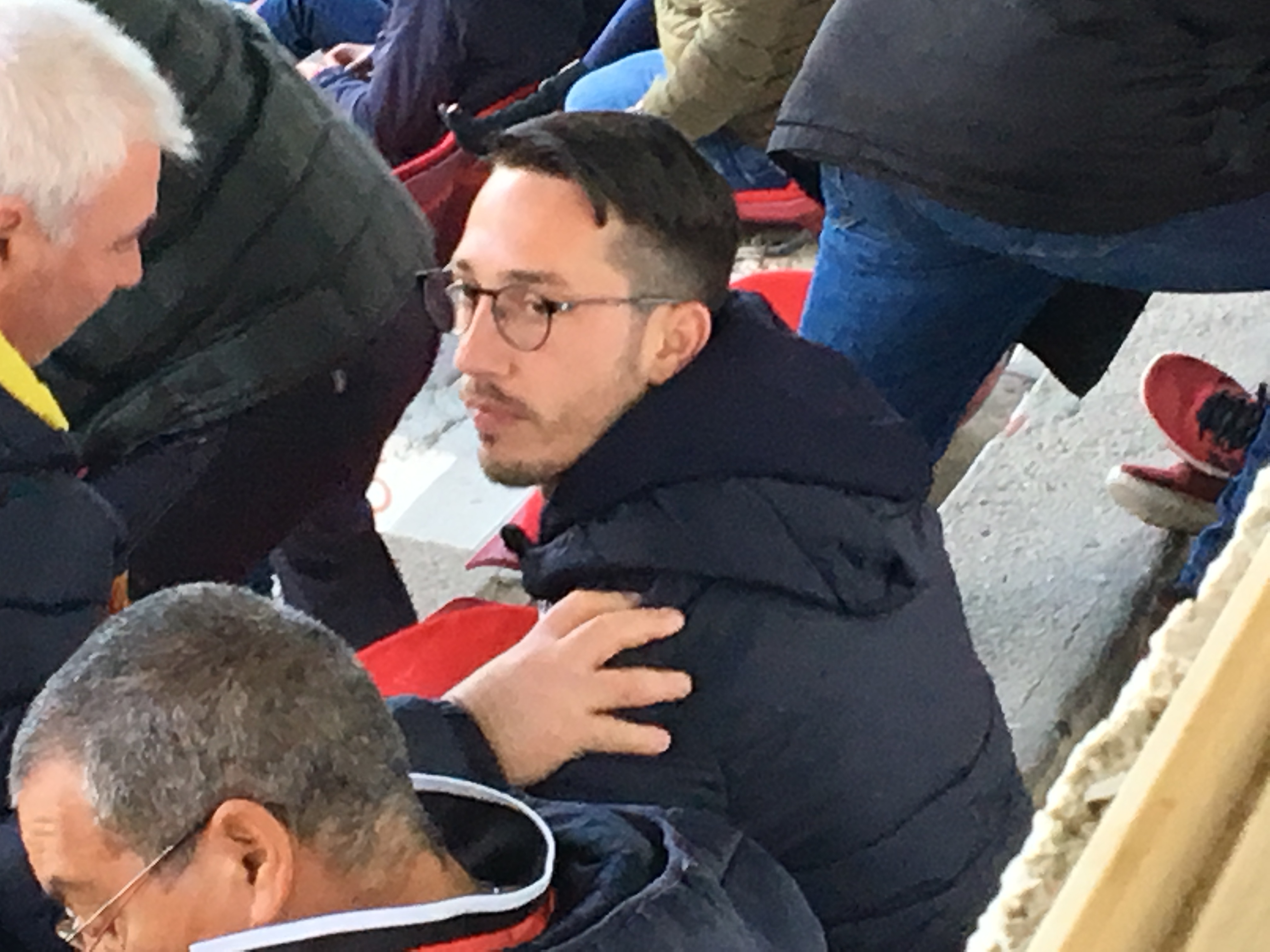 Andrea Saraniti in tribuna