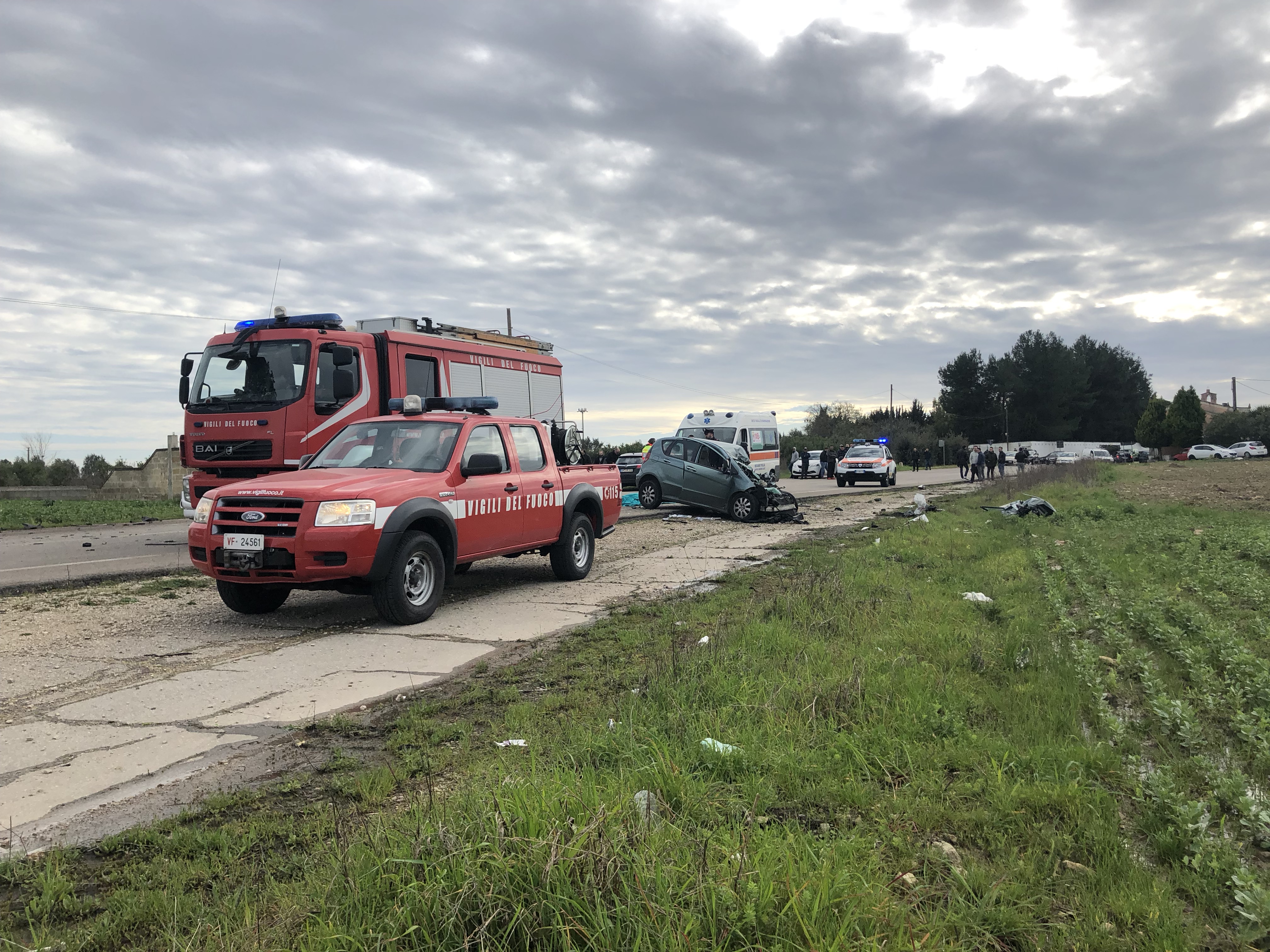tragico incidente sulla Novoli Veglie