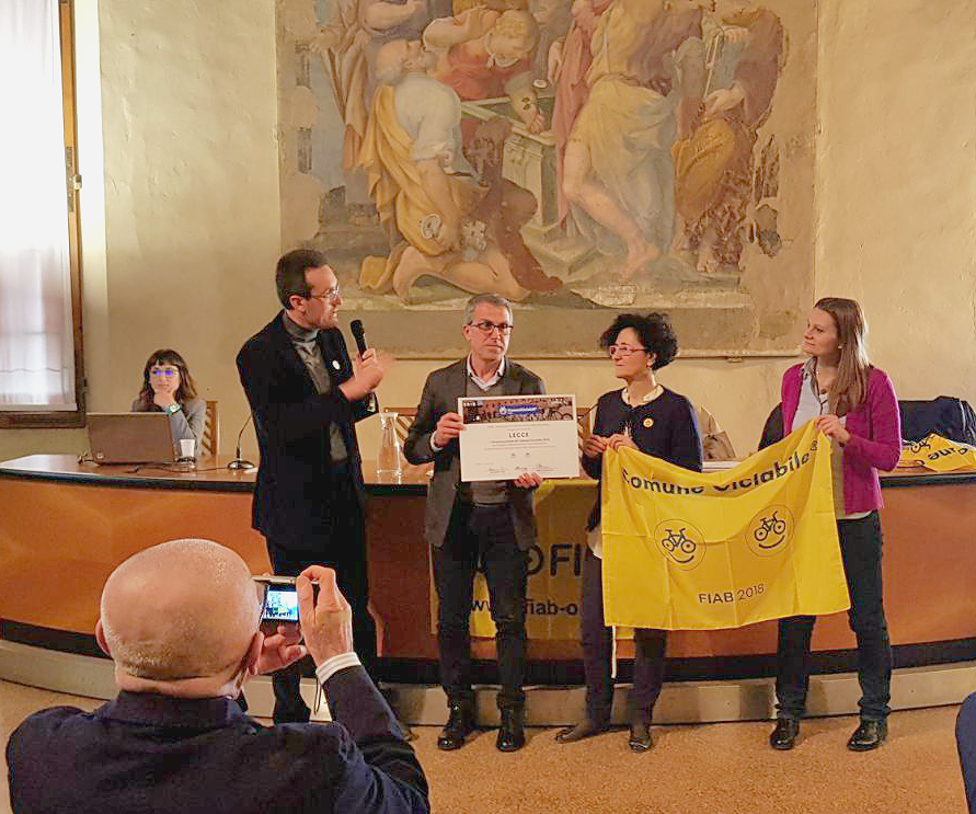 Bandiera gialla Fiab Comune di Lecce