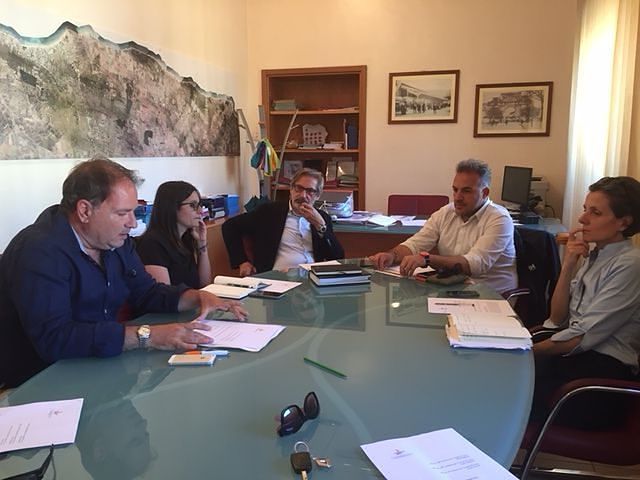 Mauro Della Valle con gli assessori Miglietta, Mignone e Foresio