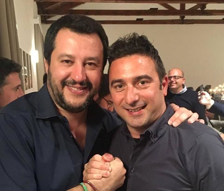 Da sin. Matteo Salvini, Mario Spagnolo
