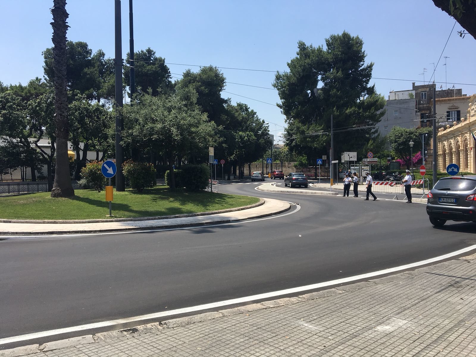 La rotatoria di via Cavallotti