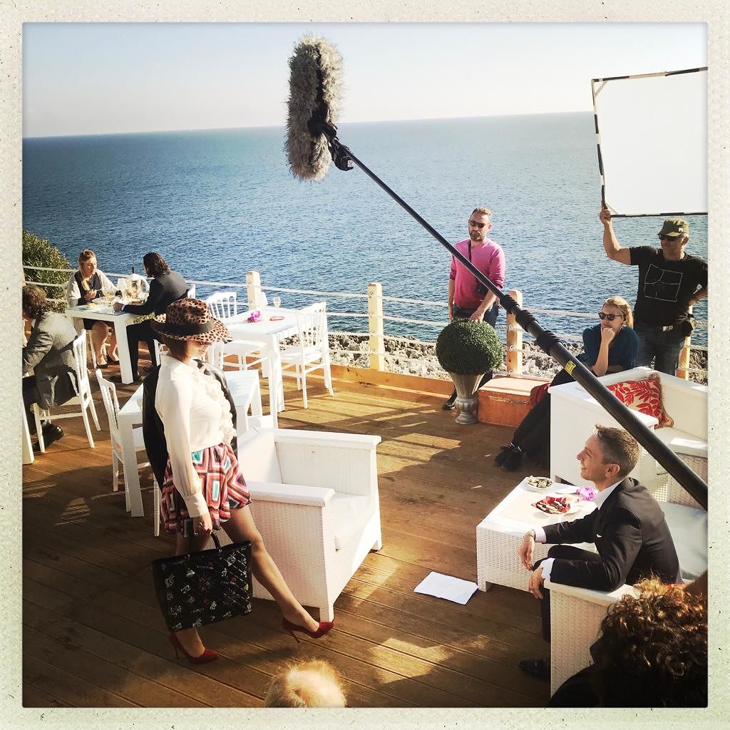 Gianluca Mech sul set di Stai sereno!