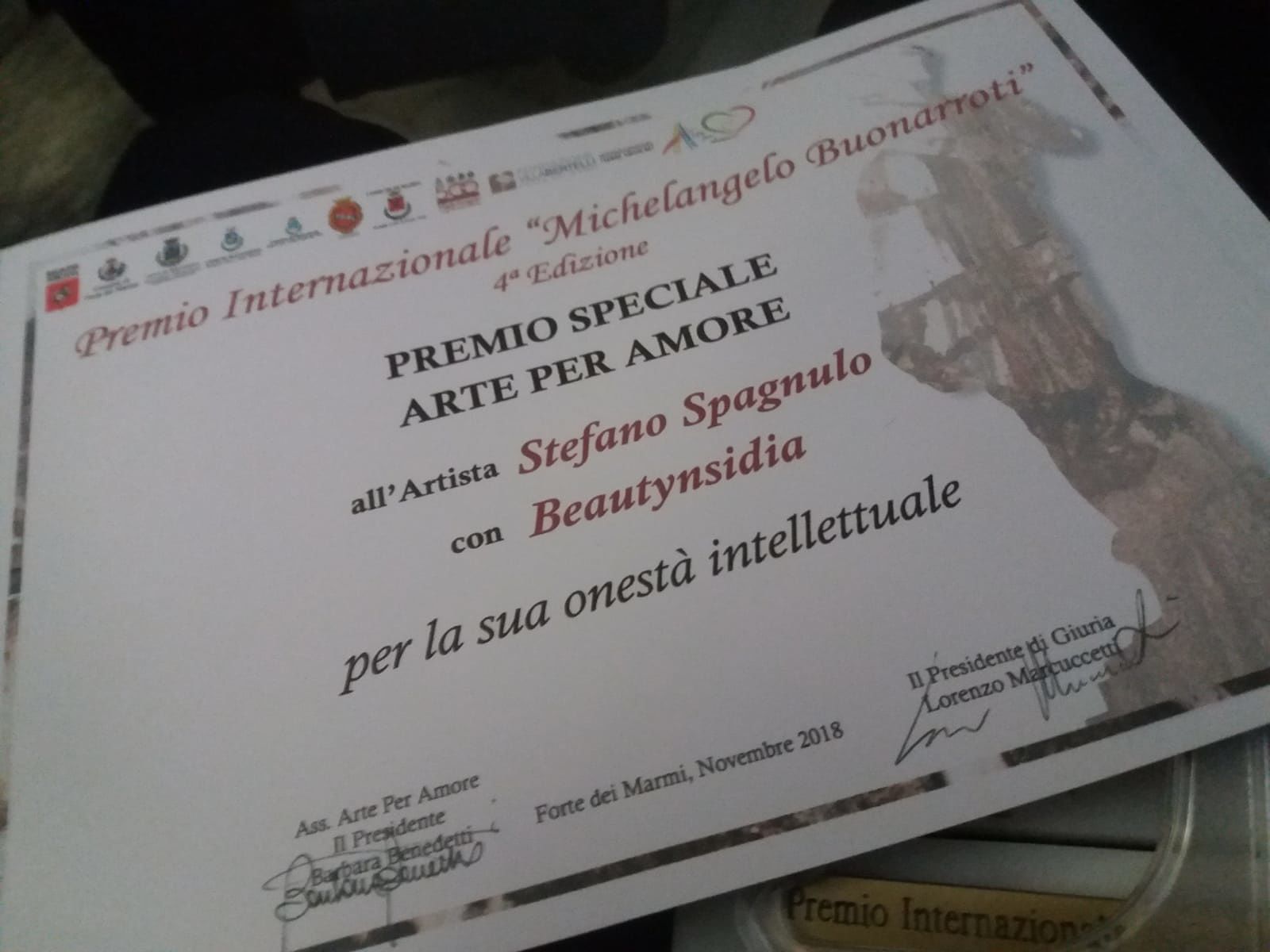Premio internazionale Buonarroti al biologo/scrittore Stefano Spagnulo