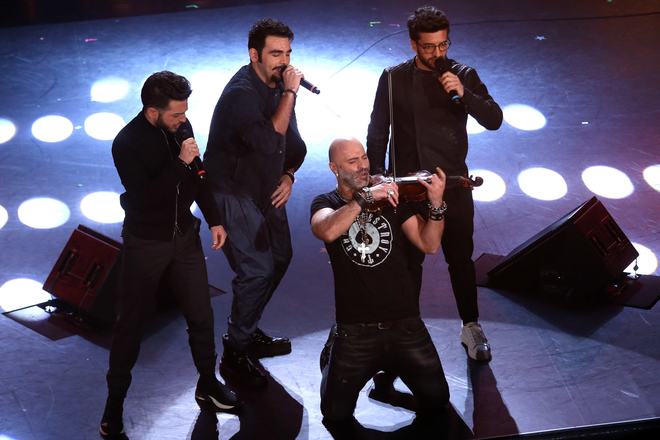 Il Volo con il violinista Quarta