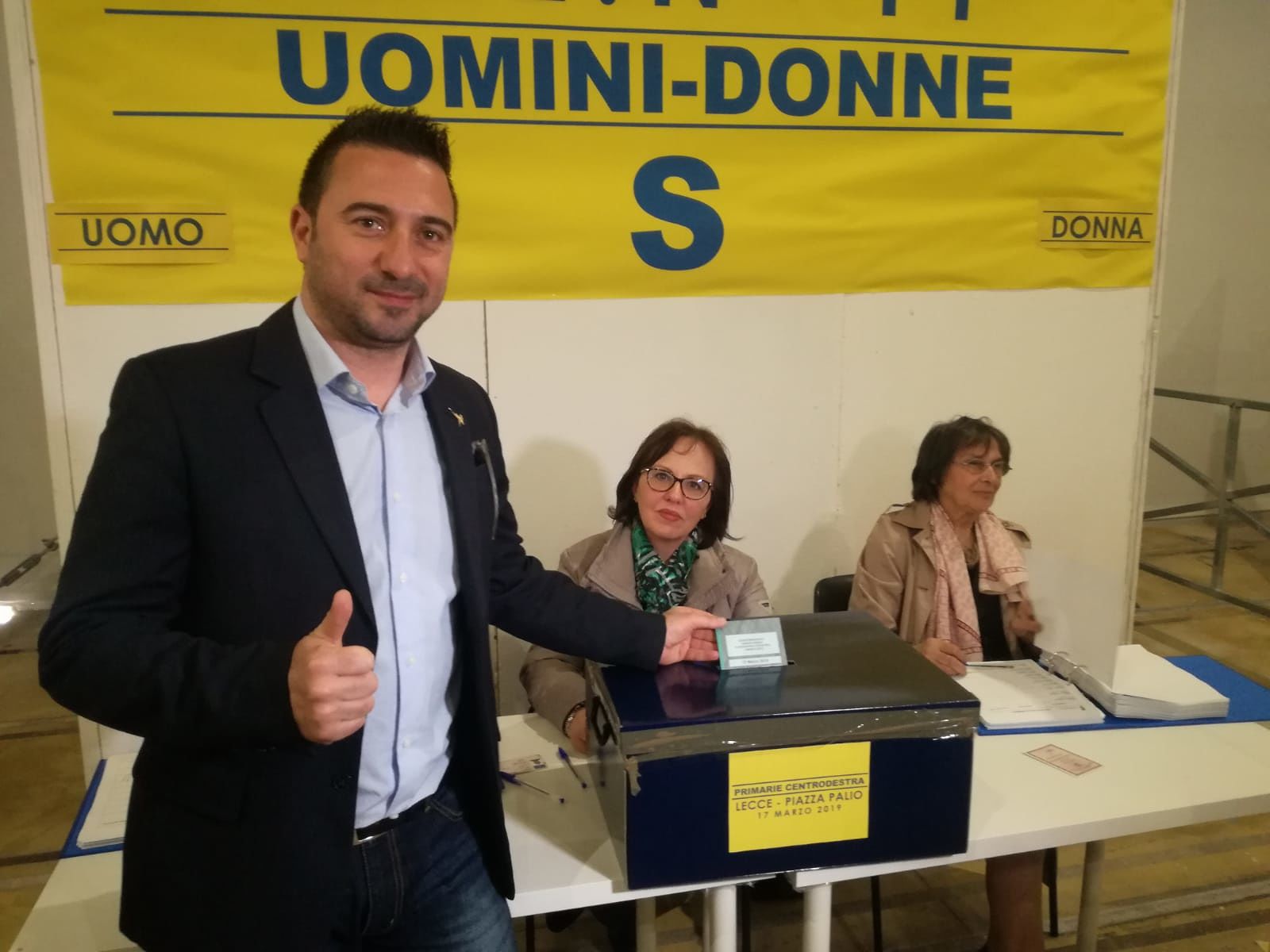 Mario Spagnolo al voto