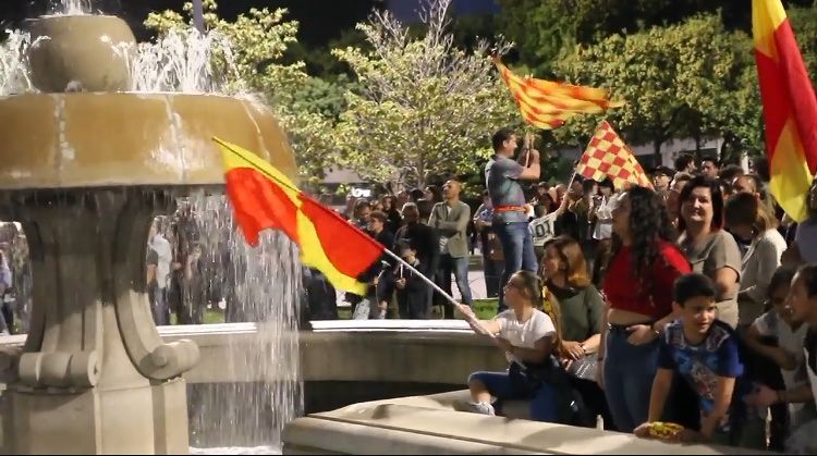 La festa del Lecce in Piazza Mazzini