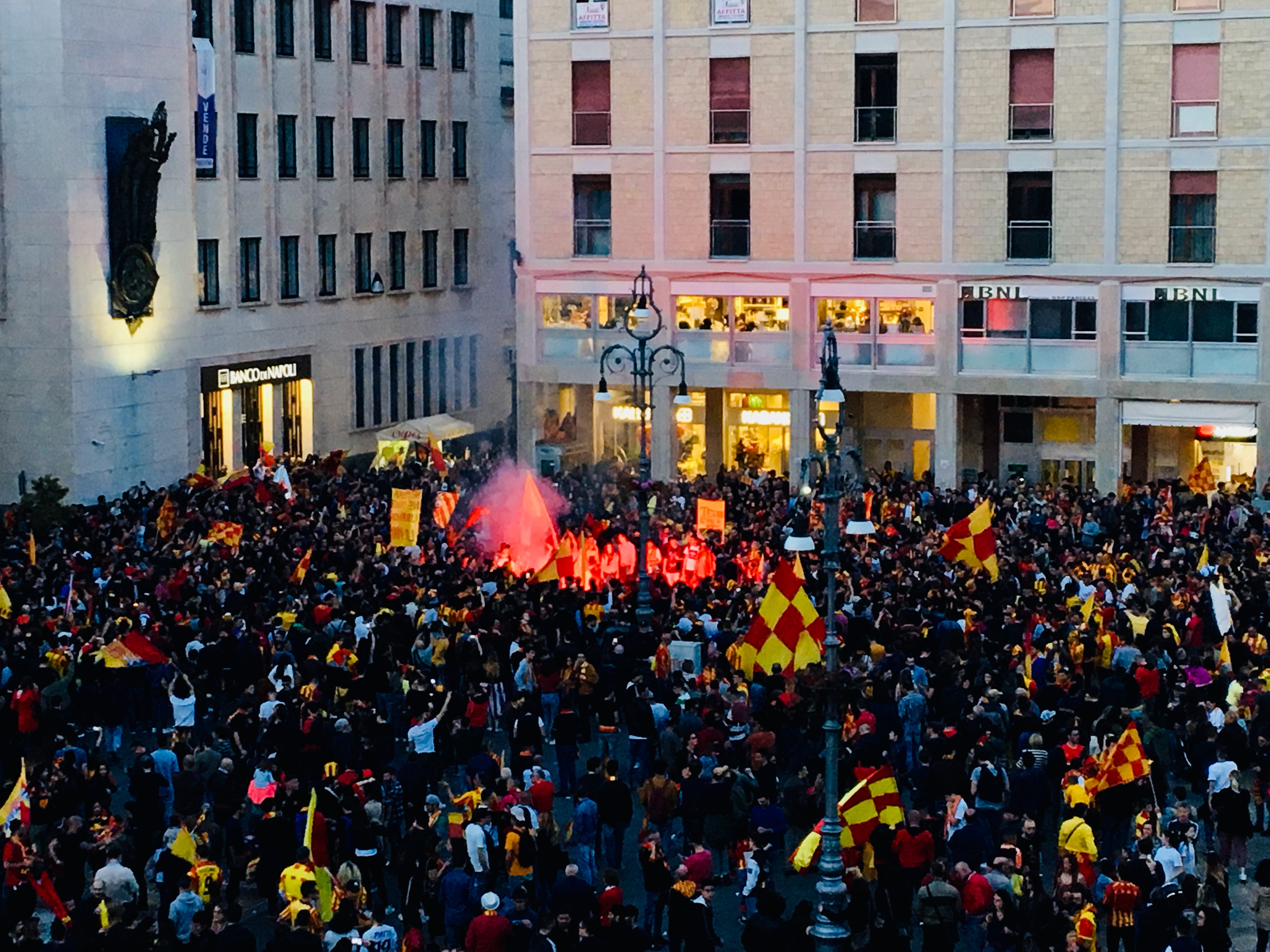 La festa per la Serie A in piazza