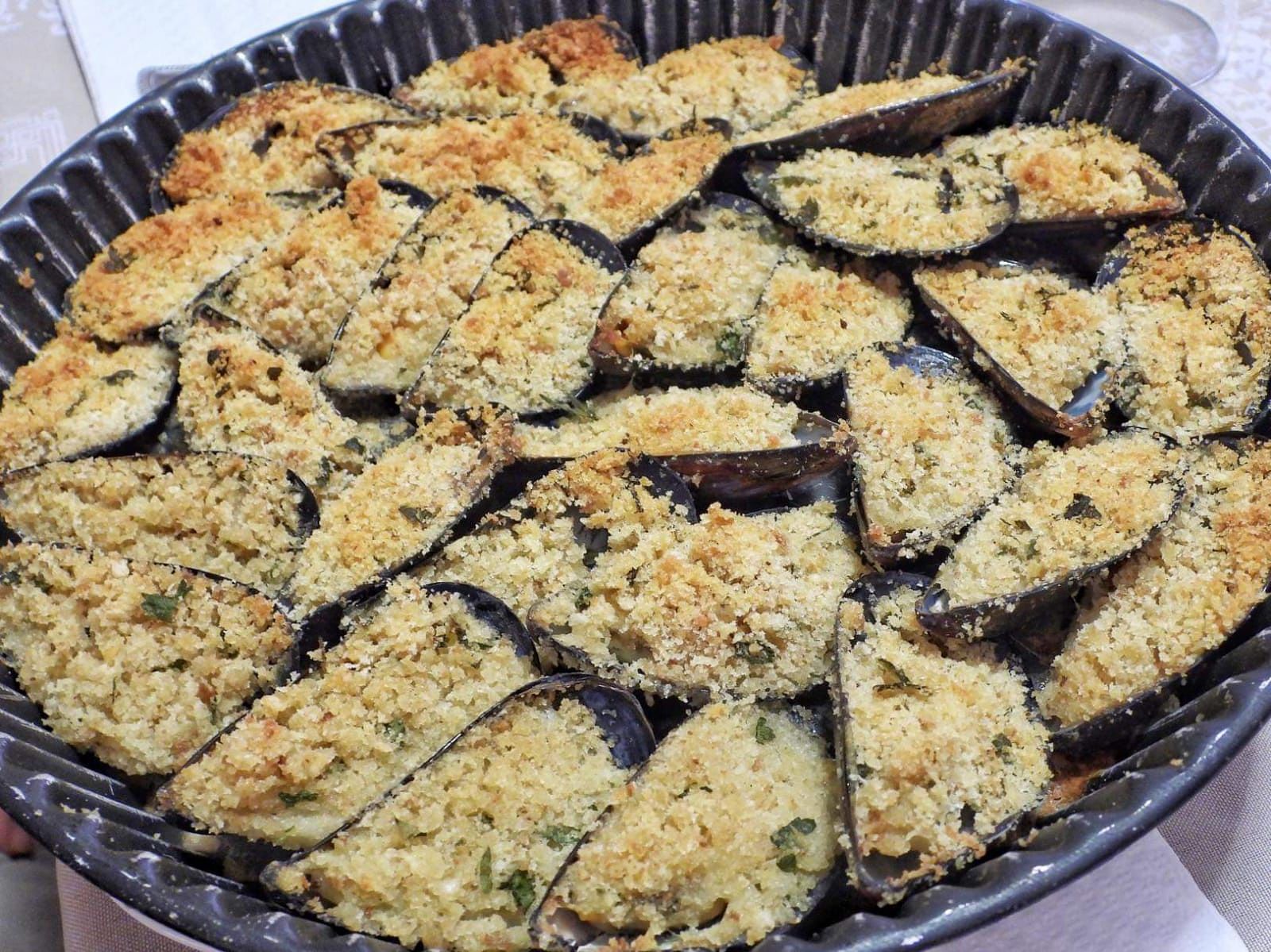 cozze gratinate al forno