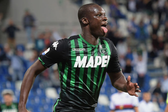 during the serie A match between US Sassuolo and Genoa CFC at Mapei Stadium - Citta' del Tricolore on September 2, 2018 in Reggio nell'Emilia, Italy.