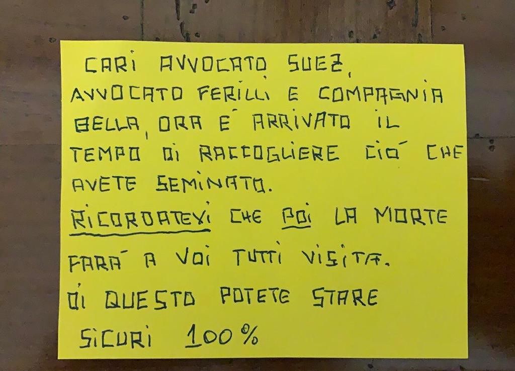 Le minacce all'avvocato Suez