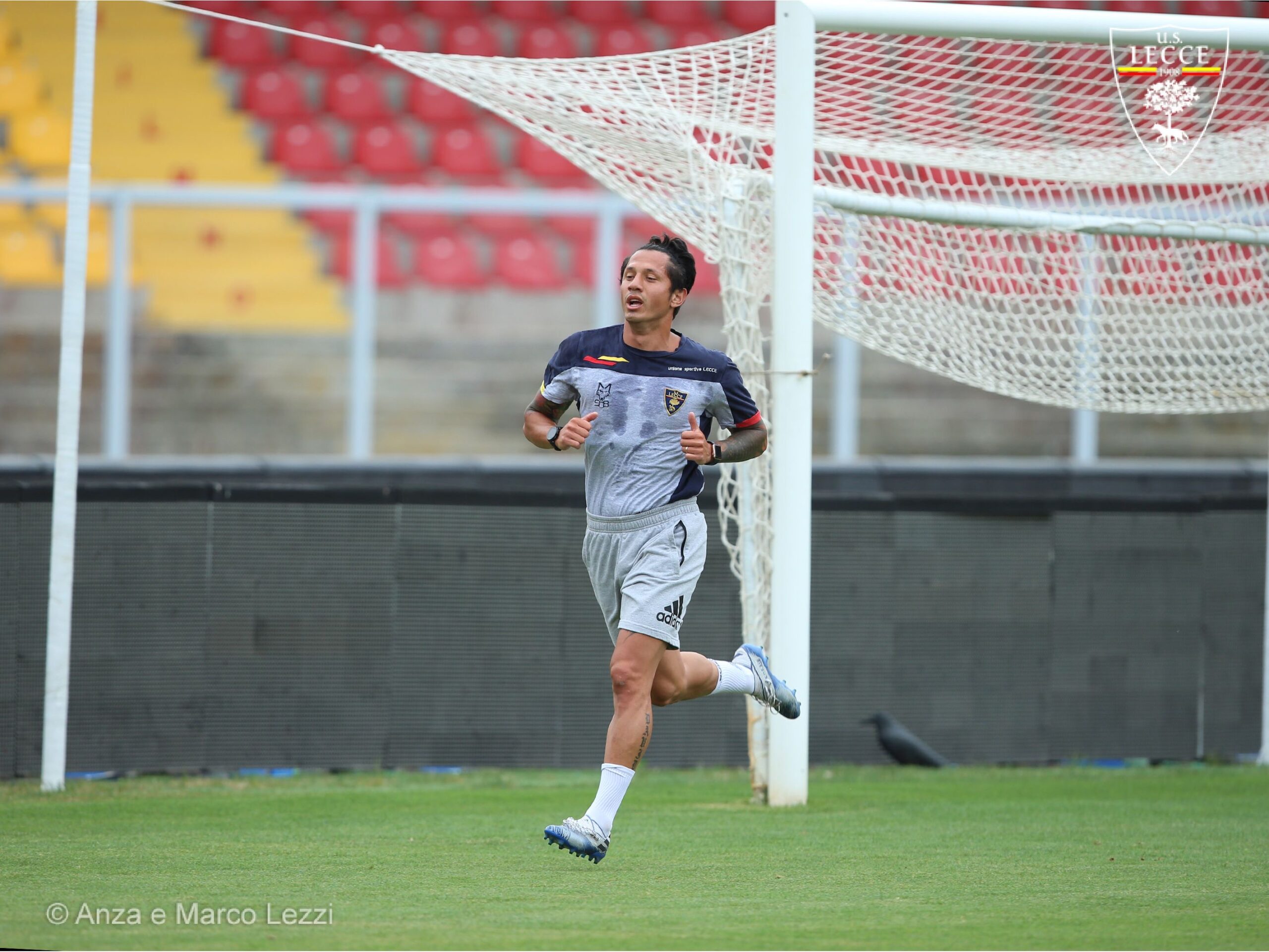 Lapadula in allenamento (ph.Us Lecce)