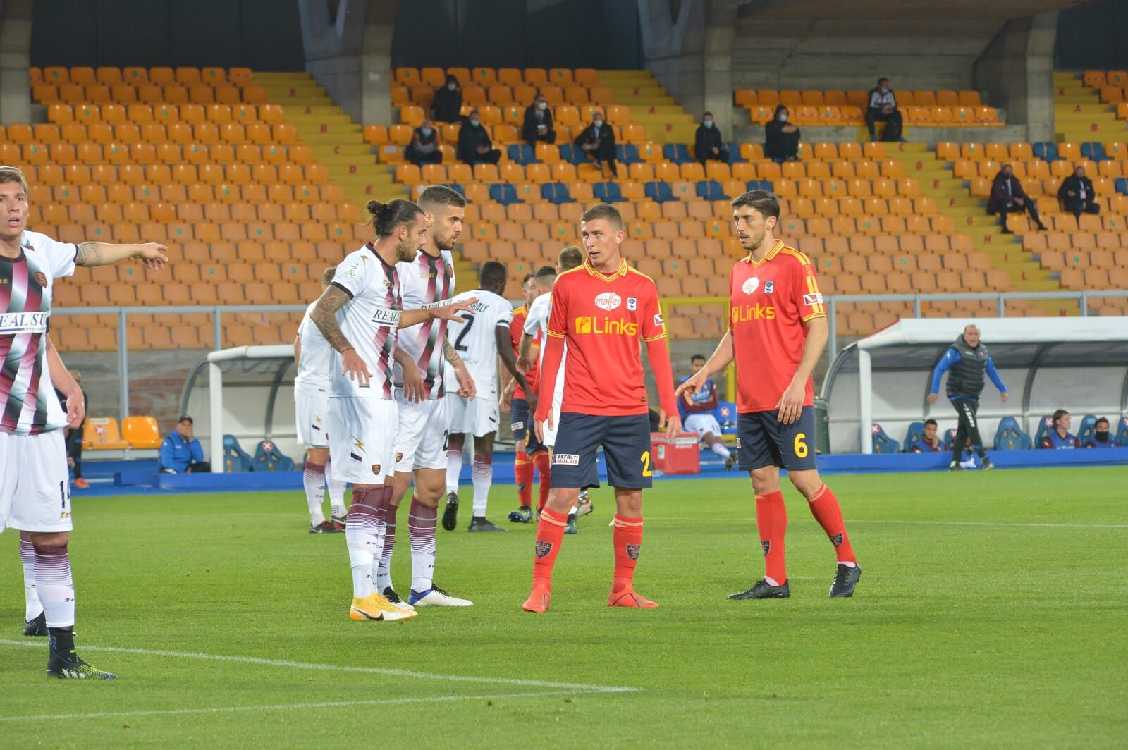 Meccariello e Bjorkengren nell'area della Salernitana