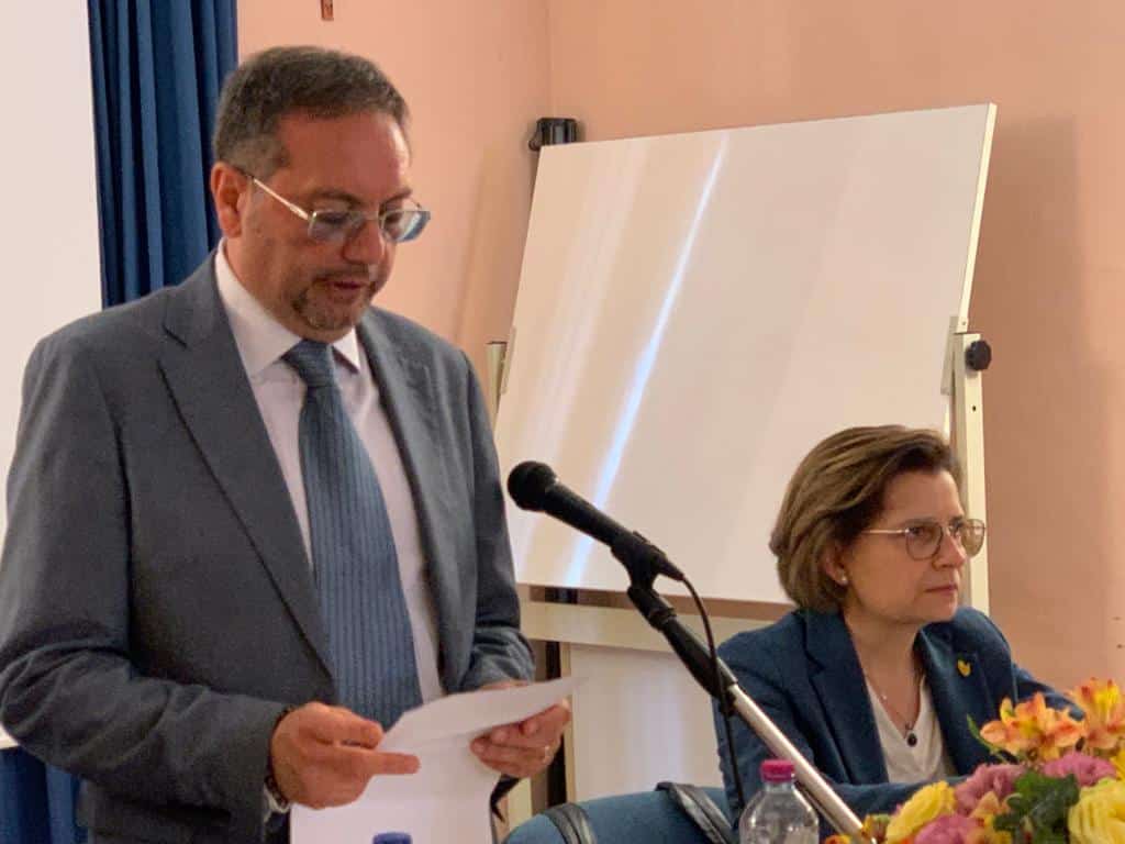 Gerardo Maestoso, Segretario Provinciale Cisl Scuola Lecce e Ivana Barbacci, Segretario Generale Nazionale Cisl Scuola