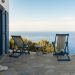 patio with a view, seaside in summertime. Folegandros, Cyclades, Greece